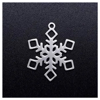 Šperk OK1351-ST Ocelový přívěšek - sněhová vločka - čtyřlístky