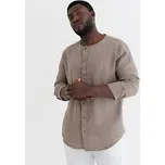 Magic Linen Pánská plátěná košile BEDARRA v barvě Deep taupe Velikost: S