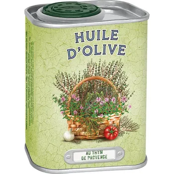 Rostlinný olej Esprit Provence Olivový olej s tymiánem Objem: 75 ml Extra panenský olivový olej v plechové dóze