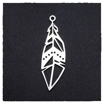 Přívěsek OK1345-ST Ocelový přívěšek - peříčko - pírka