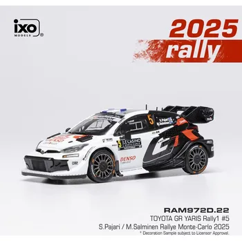 autíčko Toyota GR Yaris Rally1 - Rally Monte Carlo 2025 #5 Pajari - Salminen 1:43 IXO