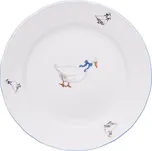 Český porcelán, a.s., Dubí Talíř mělký, 24 cm, husy, Český porcelán