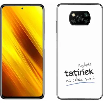 Pouzdro na mobilní telefon Gelový kryt mmCase na Xiaomi Poco X3 Pro - nejlepší tatínek 4 bílé pozadí