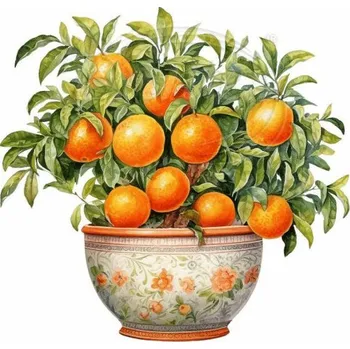 Textilní nažehlovací páska Dante Nažehlovačka Pomerančovník - 12 x 12 cm