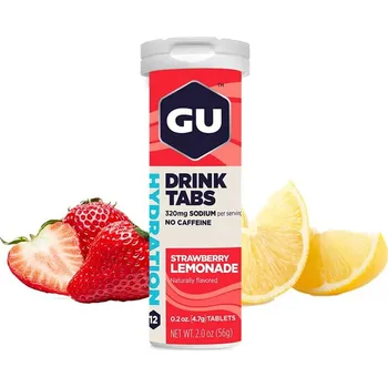 Doplněk stravy Tablety GU Hydration Drink Tabs 54g Strawberry Lemonade