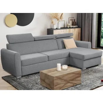 Sedací souprava Rohová sedací souprava Mistic, holubí šedá látka