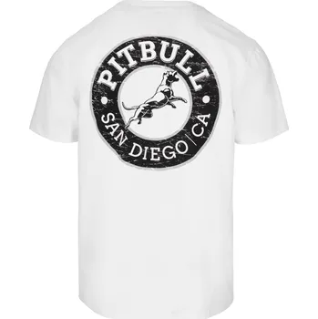 Pánské tričko PitBull West Coast - pánské triko SAN DIEGO CA BLACK bílé 3XL