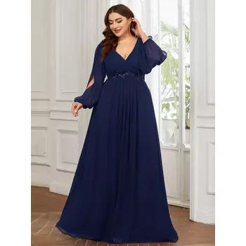 Dámské šaty Ever Pretty Dámské šaty EP09890-3 modrá XXL