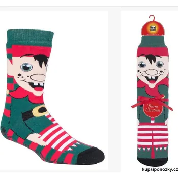 Pánské ponožky AKČNÍ CENA HEAT HOLDERS pánské ponožky vánoční ELF 39-46 Mix barev