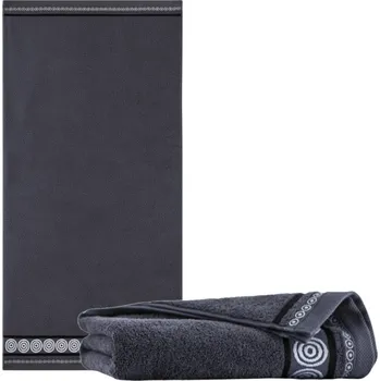 Ručník ZWOLTEX RONDO 2 Ručník s výšivkou malý na ruce černý 450g 50x90cm