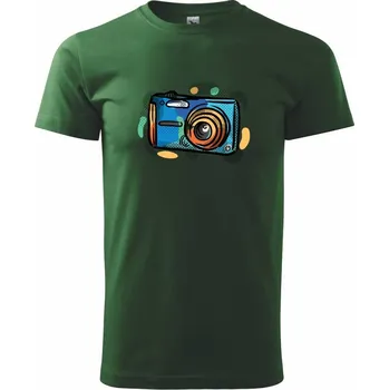 Pánské tričko Foťák barevný - kompakt - Triko extra velké (5-8XL) - 7XL ( Lahvově zelená )