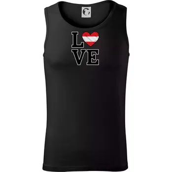 Love Rakouská vlajka - Tílko pánské Core - S ( Černá )