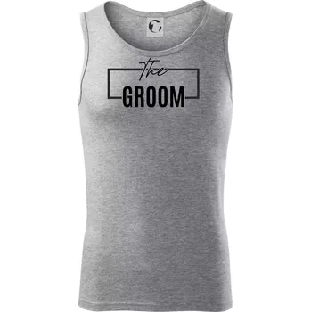 Trika na rozlučku ve čtverci - The Groom - Tílko pánské Core - S ( Tmavě šedý melír )