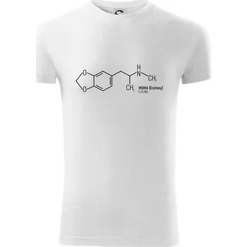 Pánské oblečení Molekulární struktura MDMA Extáze - Viper FIT - Pánské zůžené tričko - 2XL ( Bílá )