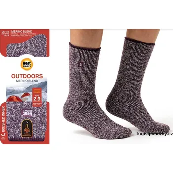 Dámské termo ponožky HEAT HOLDERS ponožky dámské MERINO WOOL, vínové 37-42 Vínová