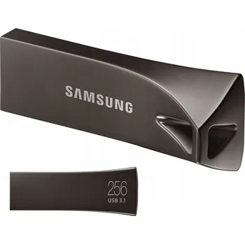 USB flash disk Flash disk Samsung BAR Plus USB 3.1 256 GB Titan Gray 256 GB USB 3.1 šedý