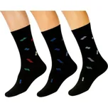 Basile - Italské bavlněné pánské ponožky business Domino - 3 páry