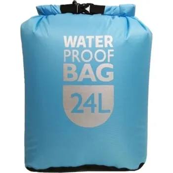 Voděodolný suchý batoh 24l Polyesterový vak na plavání, rafting, kajak, trekking, plachtění a kanoistiku Lehký sportovní batoh modrá