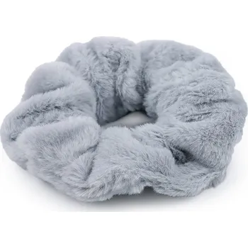 Gumička do vlasů minky, barva 5 šedá světlá
