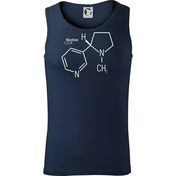 Molekulární struktura Nikotin - Tílko pánské Core - 2XL ( Námořní modrá (téměř černá) )