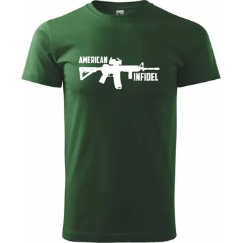 American Infidel - Triko extra velké (5-8XL) - 8XL ( Lahvově zelená )