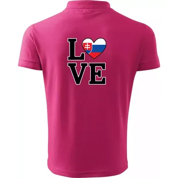 Pánská košile Love Slovenská vlajka - Polokošile pánská Pique Polo 203 - 3XL ( Purpurová )