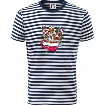 Vánoční Punč - hrneček (Pecka design) - Triko na vodu - XS ( Prouhovaná )