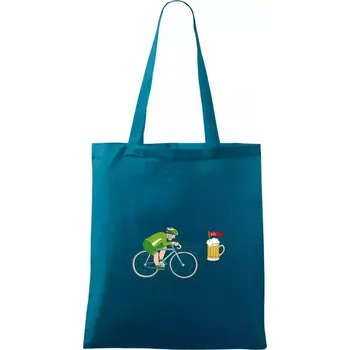 Pivo je můj cíl (Pecka design) - Taška bavlněná - 42 x 38 cm ( Petrolejová )