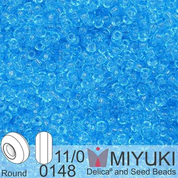 Korálek Korálky Miyuki Round 11/0. Barva 0148 Tr Aqua. Balení 5g.