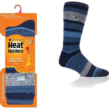 Pánská móda HEAT HOLDERS Ponožky LITE MEDIUM pánské PRUHY, modré 39-45 Mix barev