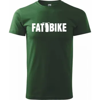 Fat bike nápis - Triko extra velké (5-8XL) - 8XL ( Lahvově zelená )