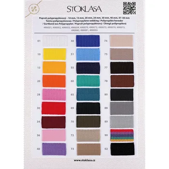 Galanterie Barevnice popruh polypropylénový