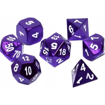 Příslušenství k deskovým hrám REBEL Kovové kostky pro RPG - Sada kovových kostek