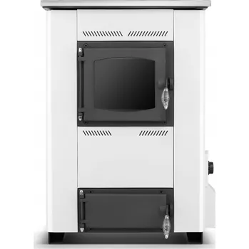 Krbová kamna Sporák / kotel s varnou deskou a výměníkem TEMY ES 25 kW - bílý