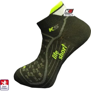 Dámské ponožky KS-LITE SHORT snížené funkční, elastické ponožky s límečkem 39-41 Černá