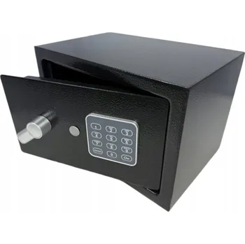 Trezor Černý kompaktní trezor do kanceláře na kód a elektronický klíč