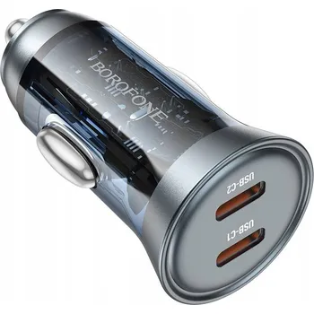 Borofone Nabíječka do automobilová BZ26B Discovery - 2x Typ C - PD 45W 3A s kabelem
