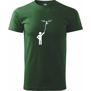Dron na kabelu - Triko extra velké (5-8XL) - 8XL ( Lahvově zelená )