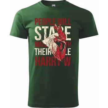 Pánské tričko Chicken stare - Triko extra velké (5-8XL) - 8XL ( Lahvově zelená )