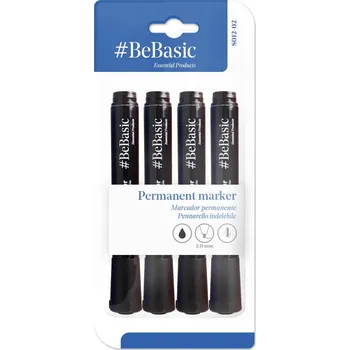 Černý Permanentní popisovač Hlavní papír 4 ks