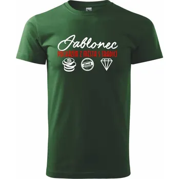 Jablonec město s tradicí - Triko extra velké (5-8XL) - 7XL ( Lahvově zelená )