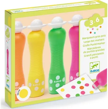 kreativní sada DJECO Pěnové barvy s aplikátorem 4ks Neonové