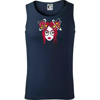 Magická červenovláska (Pecka design) - Tílko pánské Core - S ( Námořní modrá (velmi tmavá - téměř černá) )