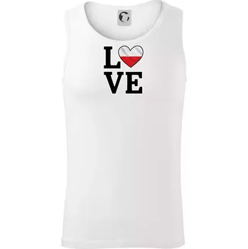 Love Polská vlajka - Tílko pánské Core - L ( Bílá )