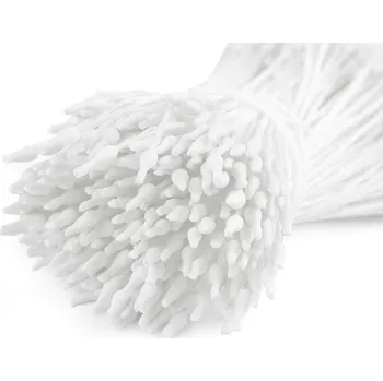 Výtvárné potřeby Květinové pestíky matné, barva 1 bílá