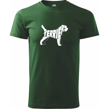 Pánské tričko Terier - Triko extra velké (5-8XL) - 7XL ( Lahvově zelená )