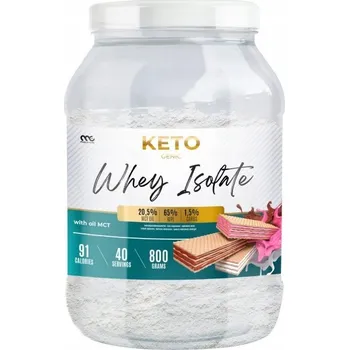 Protein MUSCLE CLINIC KETO WHEY ISOLATE 800G - Vaflová Příchuť