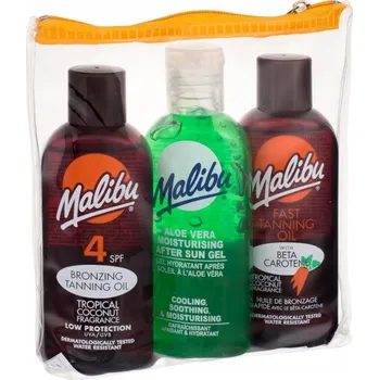 Přípravek na opalování Malibu Cestovní Balíček Balzámů na Opalování SPF4, Bronz