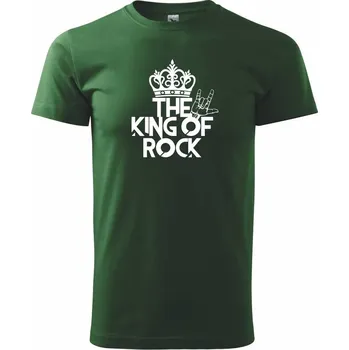 Pánské tričko King of rock - Triko extra velké (5-8XL) - 7XL ( Lahvově zelená )
