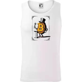 Oldschool bitcoin - Tílko pánské Core - S ( Bílá )